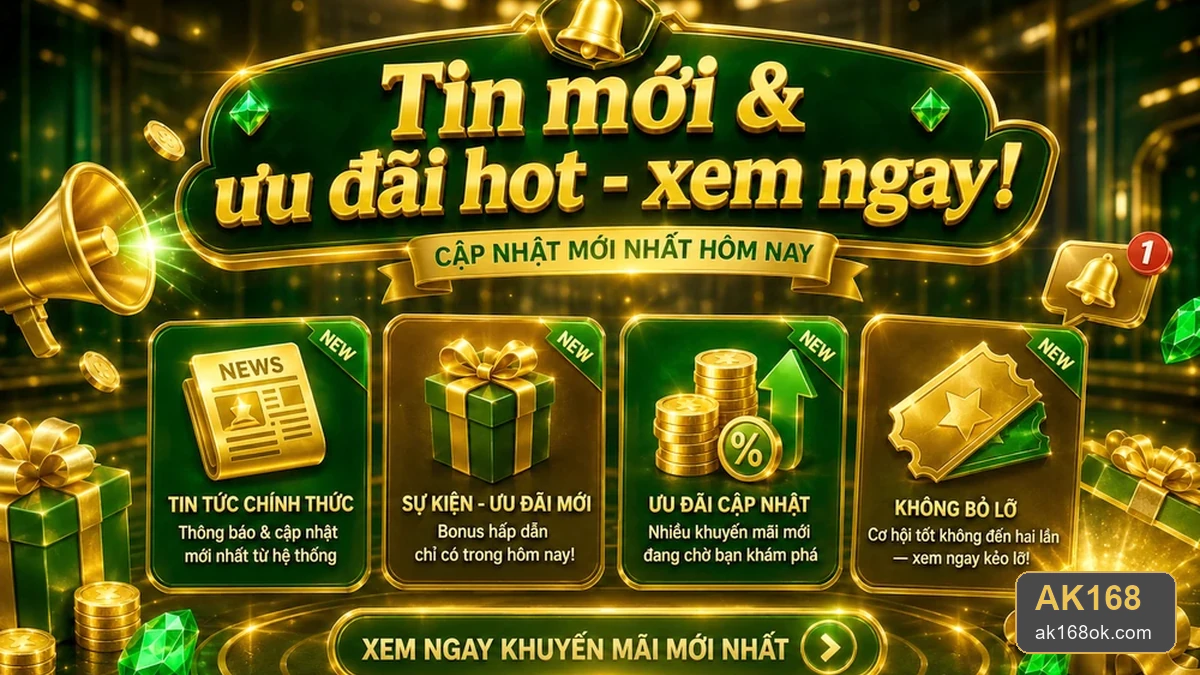 Khuyến Mãi AK168: Tin Mới, Ưu Đãi Và Cách Nhận Diện Thông Báo Giả Mạo – ak168ok.com