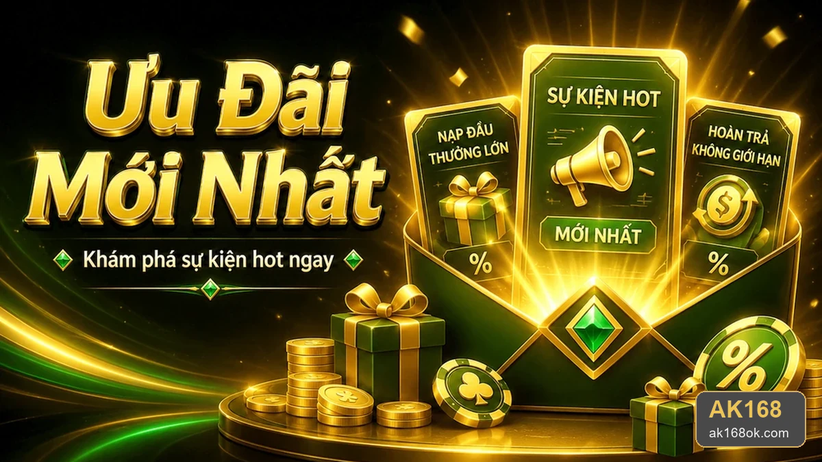 Khuyến mãi AK168: Kiểm tra thời hạn, đối tượng áp dụng và giới hạn nhận thưởng trước khi tham gia – ak168ok.com