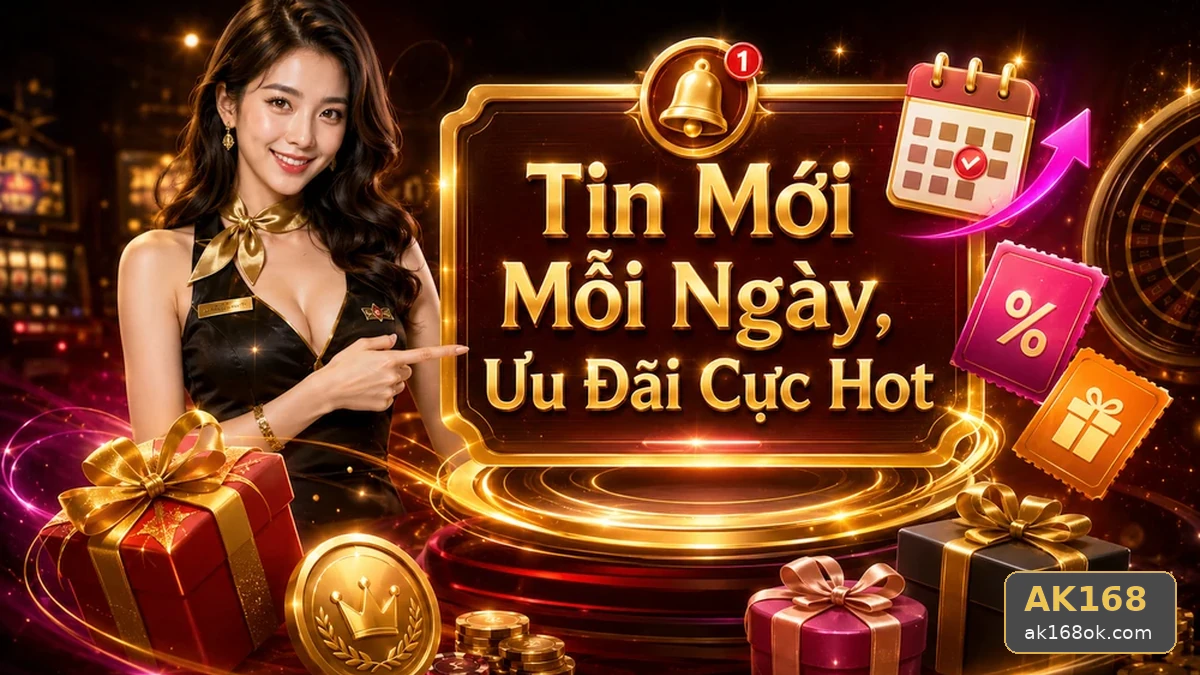 AK168: Đọc Chi Tiết Giao Diện Tin Mới, Ưu Đãi Và Điều Kiện Khuyến Mãi – Hướng Dẫn Người Mới Hiểu Luật Trước Khi Dùng Tiền Thật Qua Góc Kiểm Chứng Theo Tên Miền ak168ok.com